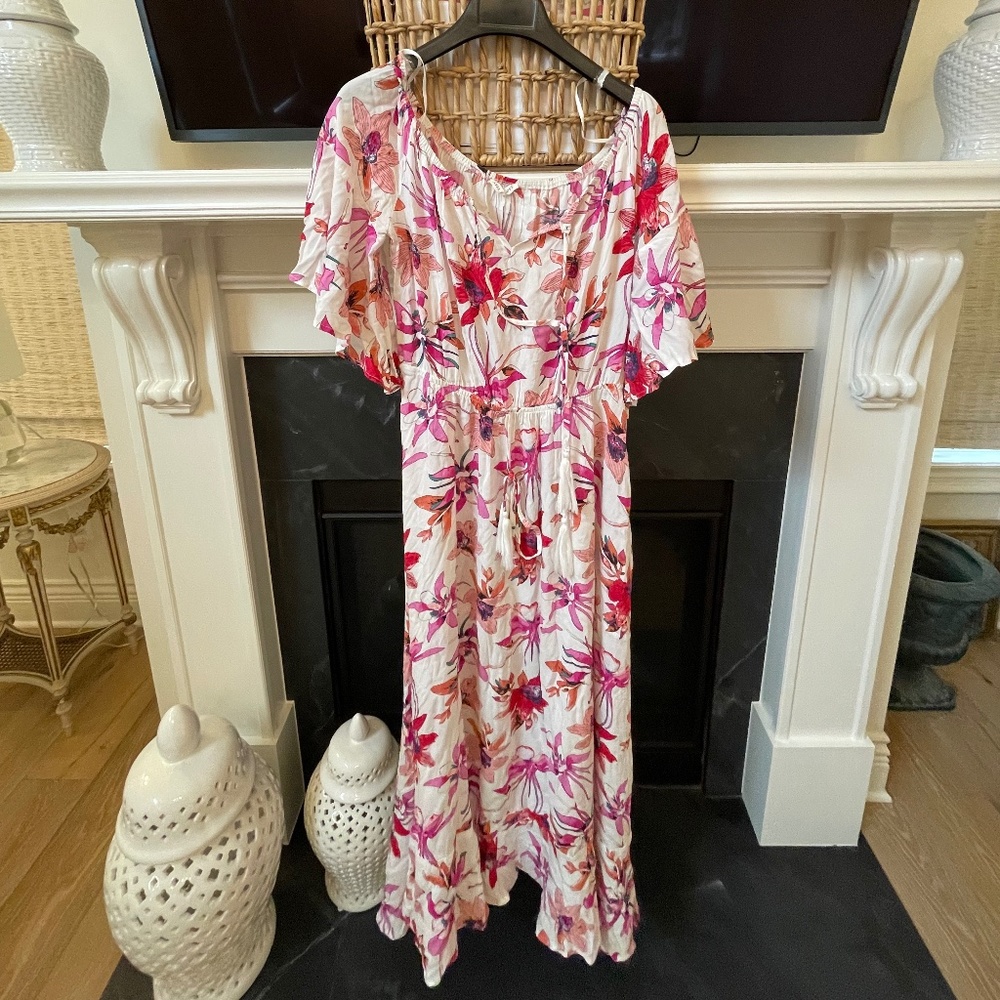 Pink Label of Love Maxi Off or On the Shoulder Dress